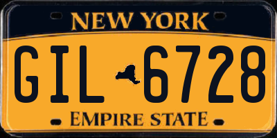 NY license plate GIL6728
