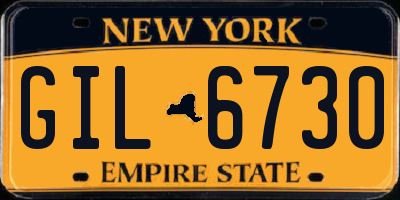 NY license plate GIL6730