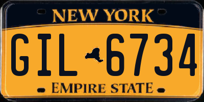 NY license plate GIL6734