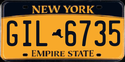 NY license plate GIL6735