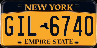 NY license plate GIL6740