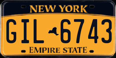 NY license plate GIL6743