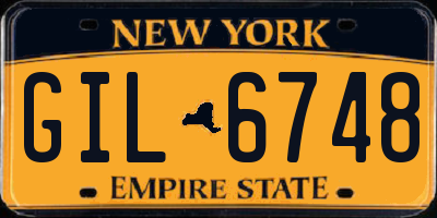 NY license plate GIL6748