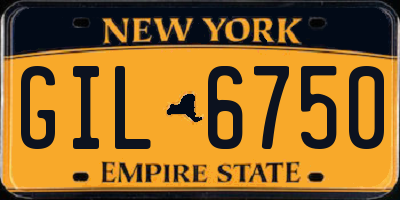NY license plate GIL6750