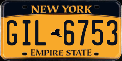 NY license plate GIL6753