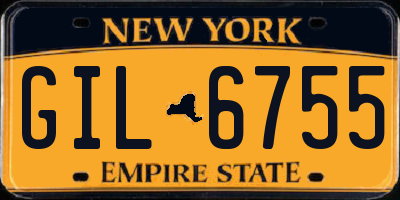 NY license plate GIL6755