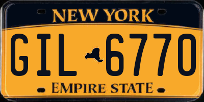 NY license plate GIL6770
