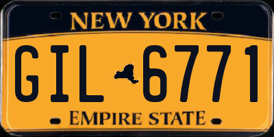 NY license plate GIL6771