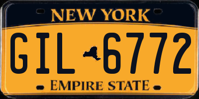 NY license plate GIL6772