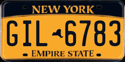 NY license plate GIL6783