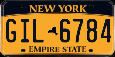 NY license plate GIL6784