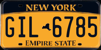 NY license plate GIL6785