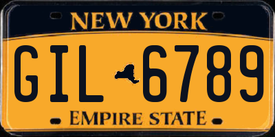 NY license plate GIL6789