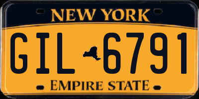 NY license plate GIL6791