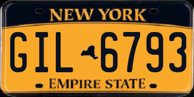 NY license plate GIL6793