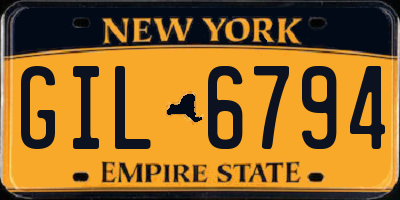 NY license plate GIL6794