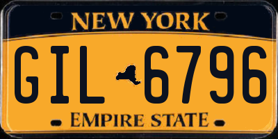 NY license plate GIL6796