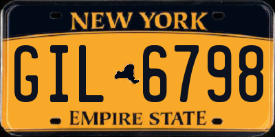 NY license plate GIL6798