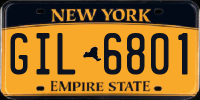 NY license plate GIL6801