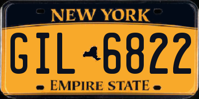 NY license plate GIL6822