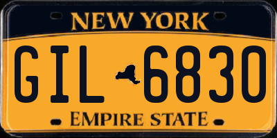 NY license plate GIL6830