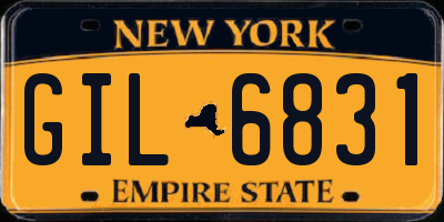 NY license plate GIL6831
