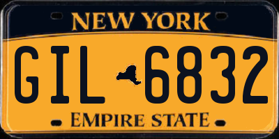 NY license plate GIL6832