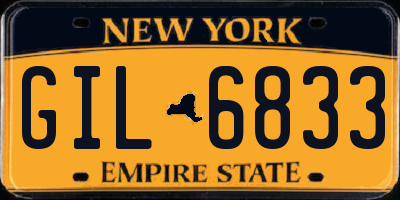 NY license plate GIL6833