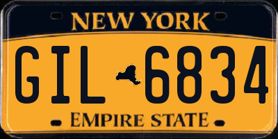 NY license plate GIL6834