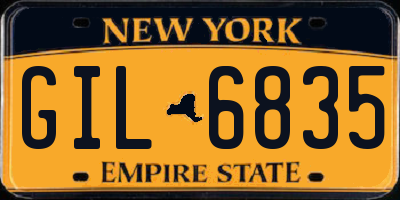 NY license plate GIL6835
