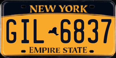 NY license plate GIL6837