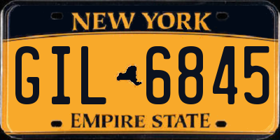 NY license plate GIL6845