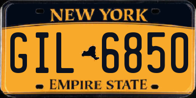 NY license plate GIL6850