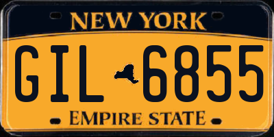 NY license plate GIL6855