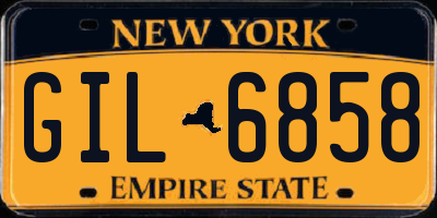 NY license plate GIL6858