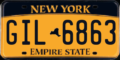 NY license plate GIL6863