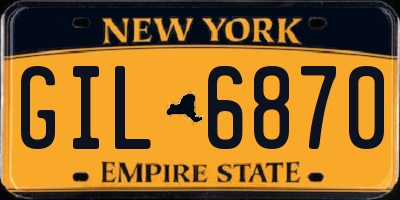 NY license plate GIL6870