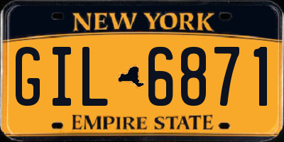 NY license plate GIL6871