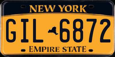 NY license plate GIL6872