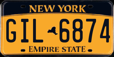 NY license plate GIL6874
