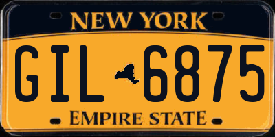 NY license plate GIL6875