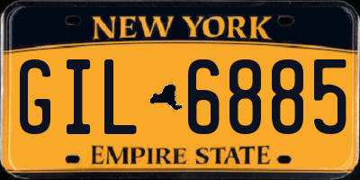 NY license plate GIL6885