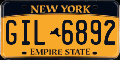 NY license plate GIL6892