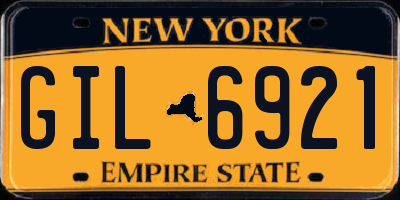 NY license plate GIL6921
