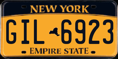 NY license plate GIL6923