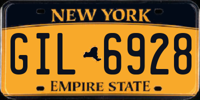 NY license plate GIL6928