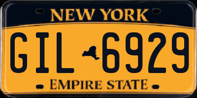 NY license plate GIL6929