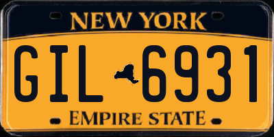 NY license plate GIL6931