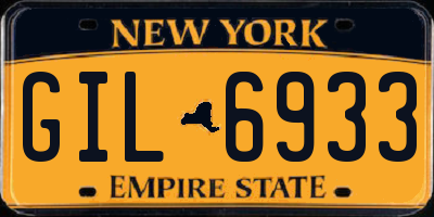 NY license plate GIL6933