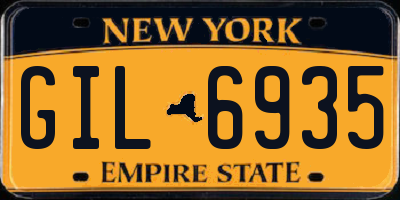 NY license plate GIL6935
